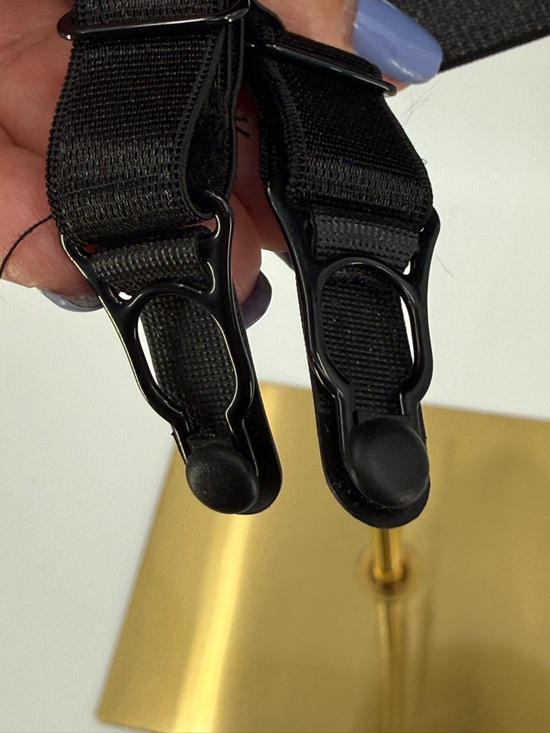 DreamGirl Sexy Black Strappy Harness Bandage Mini Dress with Garter Straps - Picture 10 of 16